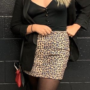 Cheetah Print Mini Skirt